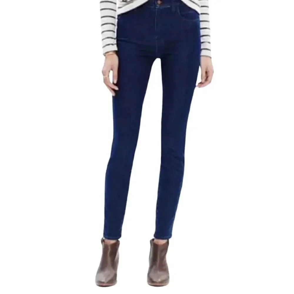 Madewell 9" Mid-Rise Skinny Jeans Size 2 Dark Wash Blue 28x31 Zip Fly